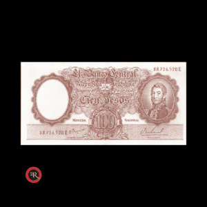 ARGENTINA 100 PESOS 1967 BOT#2080 COL#506a