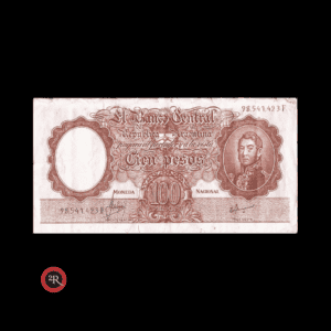 ARGENTINA 100 PESOS 1969 BOT#2085 COL#507a