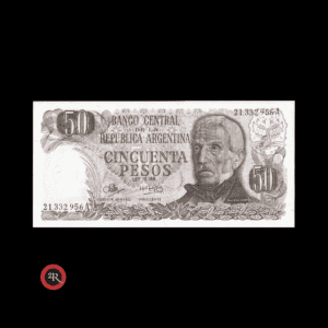 ARGENTINA 50 PESOS LEY 18188 1973 BOT#2367 COL#624a