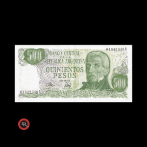 ARGENTINA 500 PESOS LEY 18188 1972 BOT#2412 COL#639a