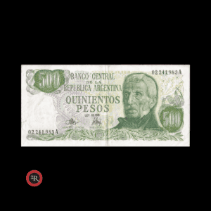 ARGENTINA 500 PESOS LEY 18188 1972 BOT#2412 COL#639a