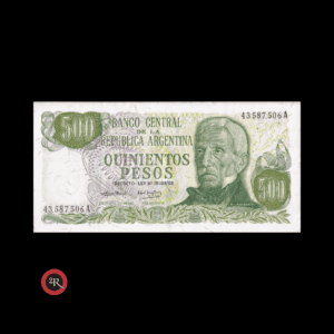 ARGENTINA 500 PESOS LEY 18188 1974 BOT#2417 COL# 641a