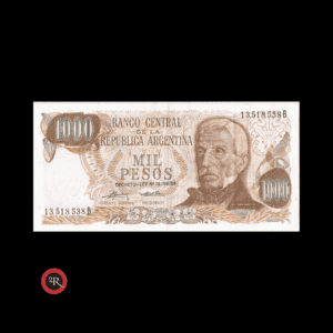 ARGENTINA 1000 PESOS LEY 18188 1975 BOT#2439a COL#649c