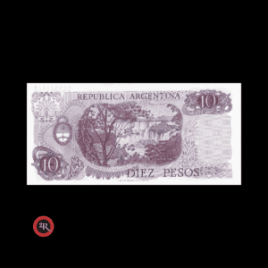 ARGENTINA 10 PESOS LEY 18188 1972 BOT#2345 COL#615a