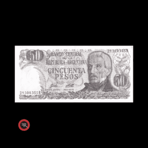 ARGENTINA 50 PESOS LEY 18188 1977 BOT#2377 COL#628b