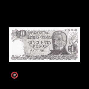 ARGENTINA 50 PESOS LEY 18188 1977 BOT#2379 COL#629a