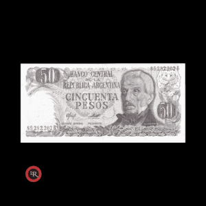 ARGENTINA 50 PESOS LEY 18188 1977 BOT#2379b COL#629c