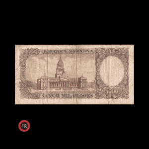 ARGENTINA 5000 PESOS 1962 BOT#2171 COL#541a