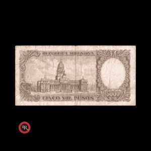 ARGENTINA 5000 PESOS 1967 BOT#2181 COL#545a