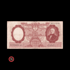 ARGENTINA 10000 PESOS 1969 BOT#2197 COL#550c