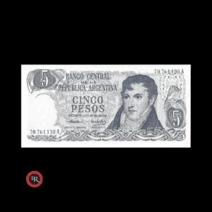 ARGENTINA 5 PESOS LEY 18188 1973 BOT#2327 COL#609a