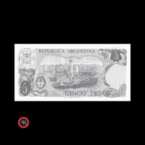 ARGENTINA 5 PESOS LEY 18188 1973 BOT#2327 COL#609a