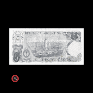 ARGENTINA 5 PESOS LEY 18188 1974 BOT#2330 COL#610a