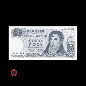 ARGENTINA 5 PESOS LEY 18188 1975 BOT#2331 COL#610b