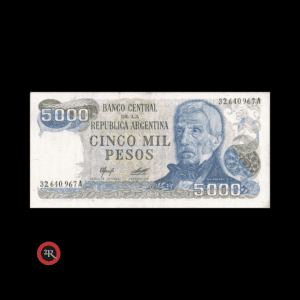 ARGENTINA 5000 PESOS LEY 18188 1978 BOT#2465b COL#657d