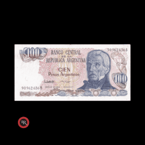 ARGENTINA 100 PESOS ARGENTINOS 1984 BOT#2624 COL#683a