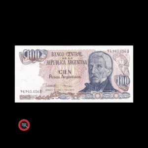 ARGENTINA 100 PESOS ARGENTINOS 1985 BOT#2625 COL#683b