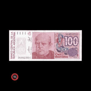 ARGENTINA 100 AUSTRALES 1989 BOT#2845 COL#709a