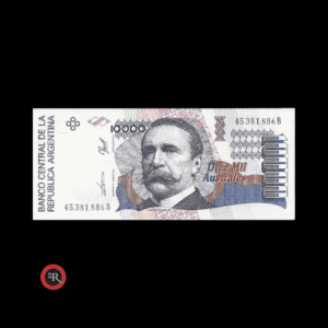 ARGENTINA 10000 AUSTRALES 1990 BOT#2880 COL#724c