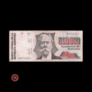 ARGENTINA 500000 AUSTRALES 1990 BOT#2900 COL#729b