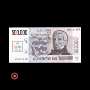 ARGENTINA 500000 AUSTRALES (TRANSITORIO) 1990 BOT#2897 COL#733a