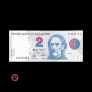 ARGENTINA 2 PESOS (CONVERTIBLES) 1992 BOT#3011 COL#736a