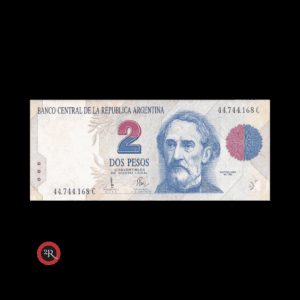 ARGENTINA 2 PESOS (CONVERTIBLES) 1996 BOT#3021 COL#758c