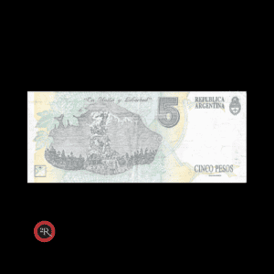 ARGENTINA 5 PESOS CONVERTIBLES 1° DISEÑO 1992 BOT#3024 COL#739a