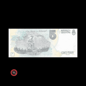 ARGENTINA 5 PESOS CONVERTIBLES 1° DISEÑO 1992 BOT#3024 COL#739a