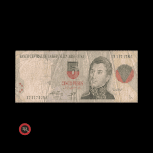 ARGENTINA 5 PESOS CONVERTIBLES 1° DISEÑO 1996 BOT#3034 COL#741b