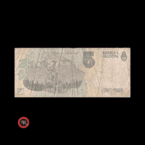 ARGENTINA 5 PESOS CONVERTIBLES 1° DISEÑO 1996 BOT#3034 COL#741b