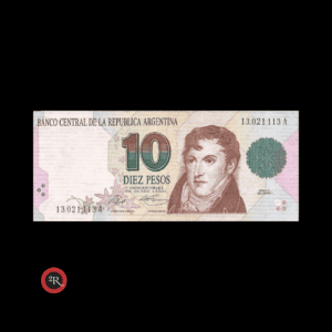 ARGENTINA 10 PESOS CONVERTIBLES 1° DISEÑO 1992 BOT#3037 COL#742a