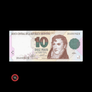 ARGENTINA 10 PESOS CONVERTIBLES 1° DISEÑO 1994 BOT#3040 COL#742d