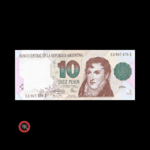 ARGENTINA 10 PESOS CONVERTIBLES 1° DISEÑO 1994 BOT#3042 COL#743a