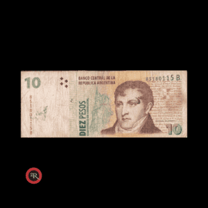 ARGENTINA 10 PESOS 1999 CONVERTIBLES 2º DISEÑO CON LEYENDA BOT#3403 COL#773c