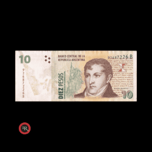 ARGENTINA 10 PESOS 1999 CONVERTIBLES 2º DISEÑO CON LEYENDA BOT#3403 COL#773c