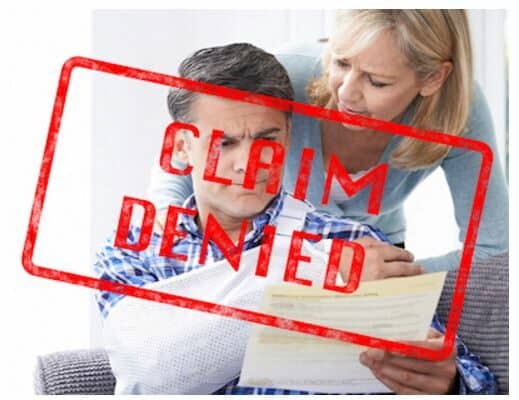 man in cast with claim denied