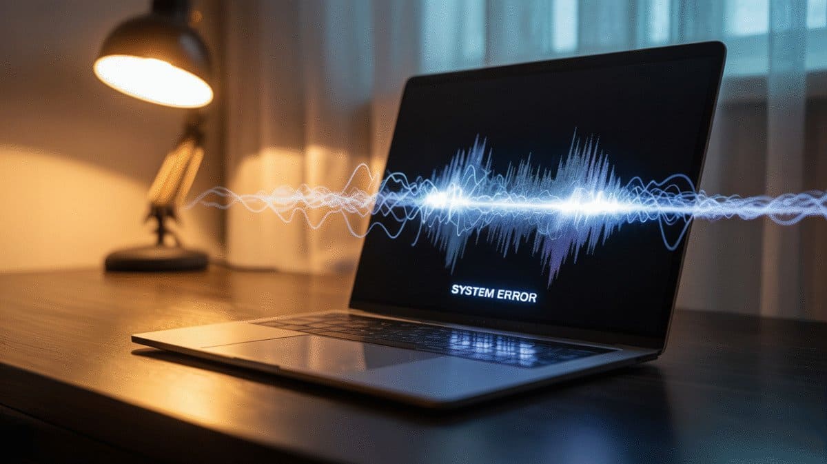 Static or crackling sounds from a laptop