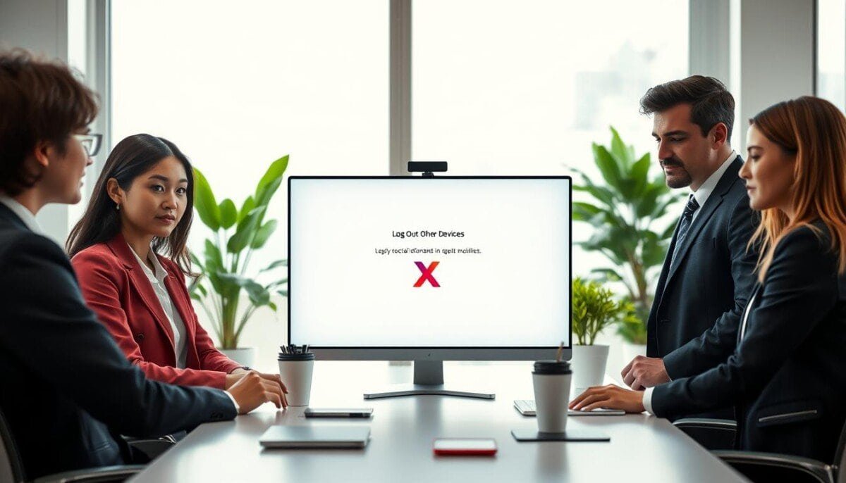 how to log out other devices on x