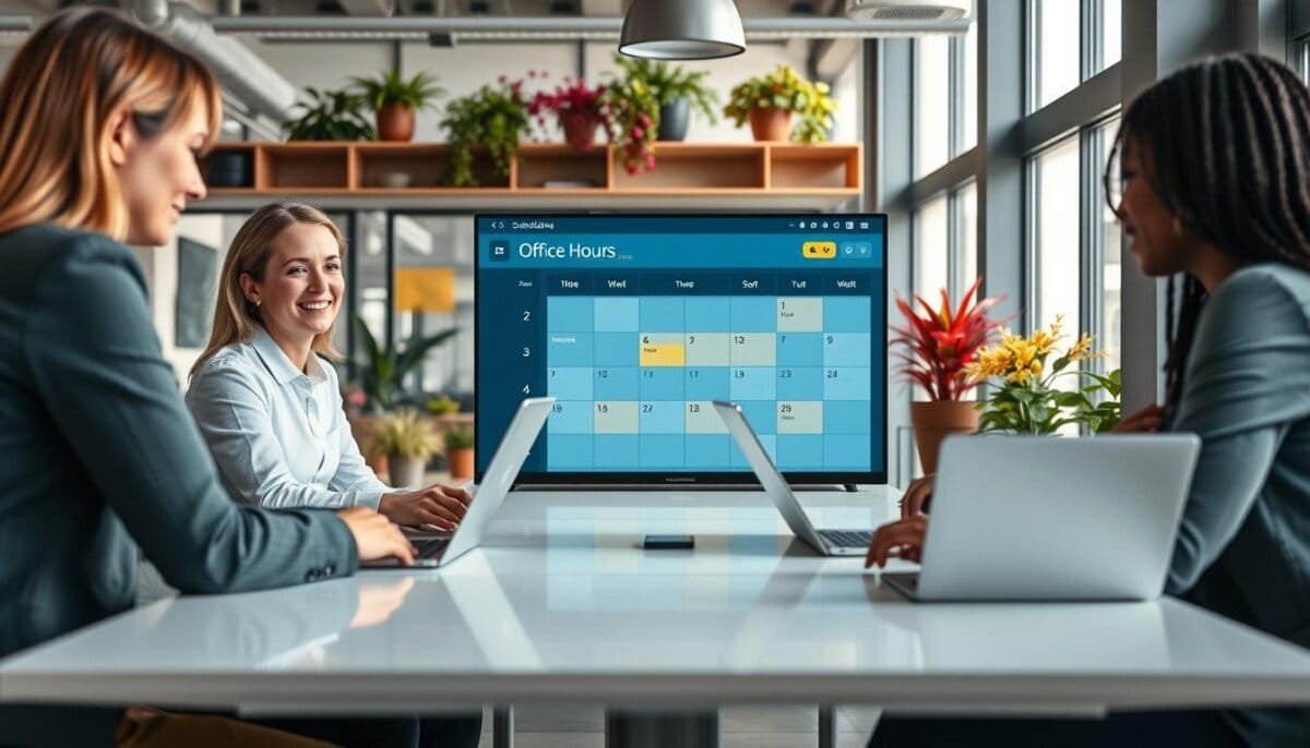 how to schedule office hours in teams
