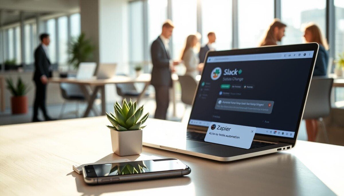 slack status automation zapier
