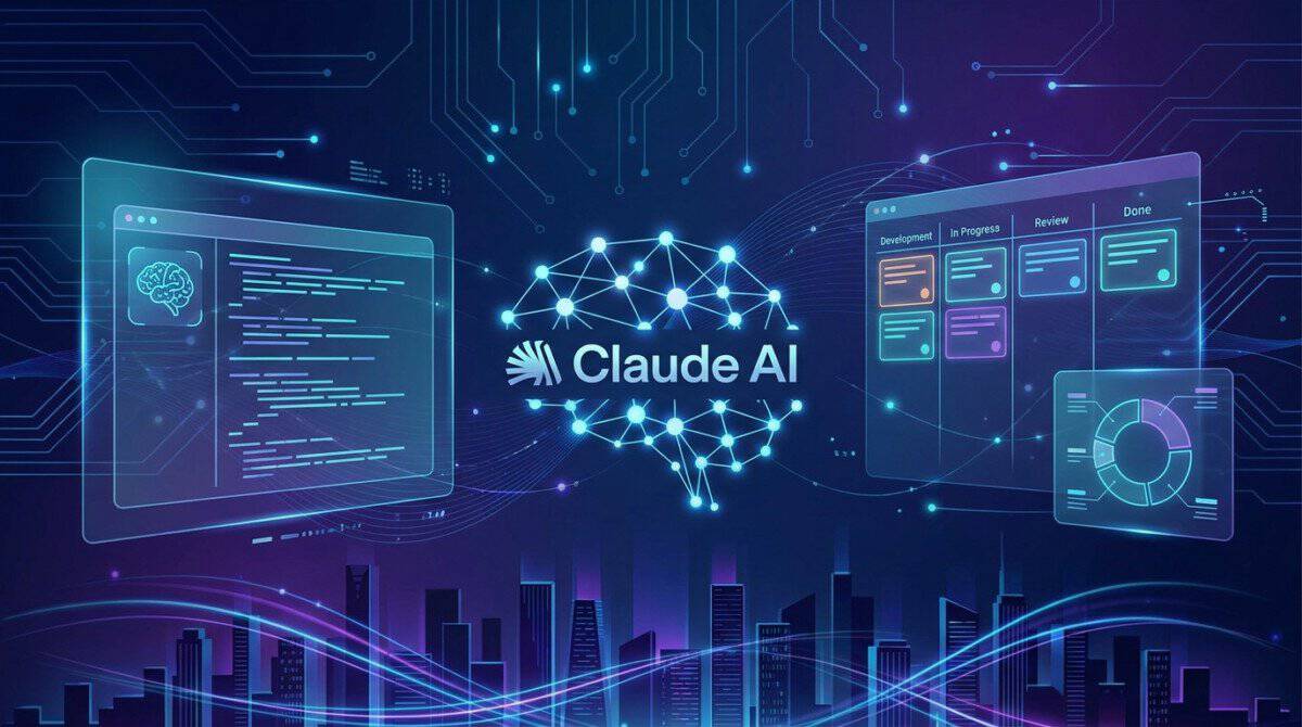 AI brain with digital interfaces