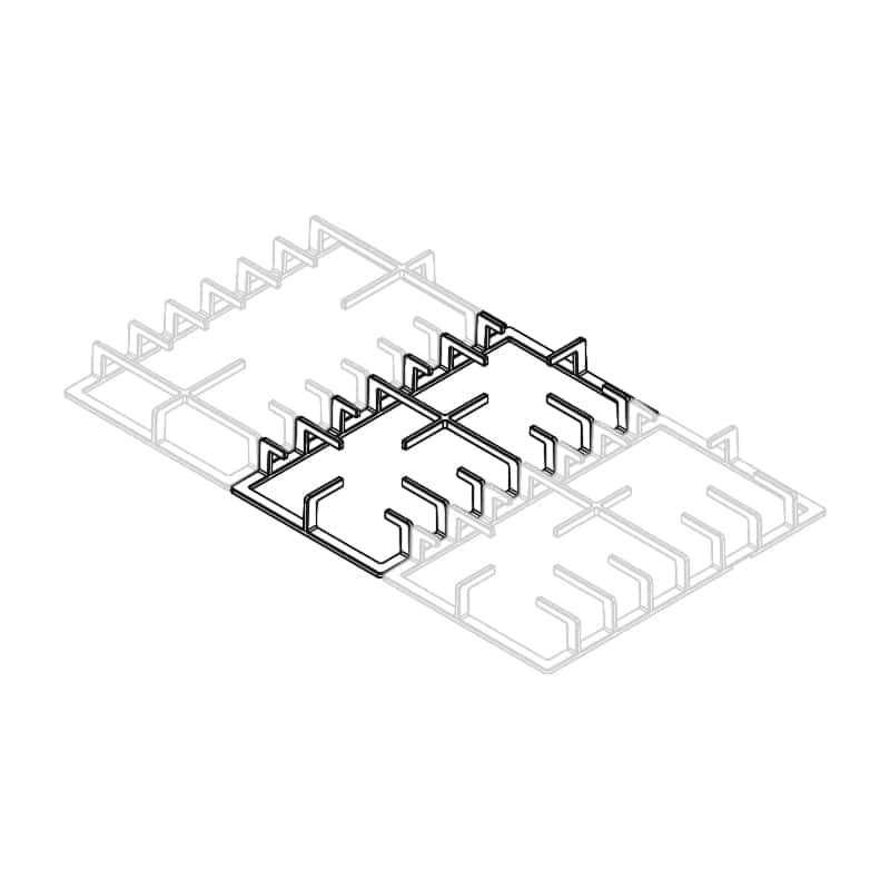 203177-03 - Gril central en fonte Slim75