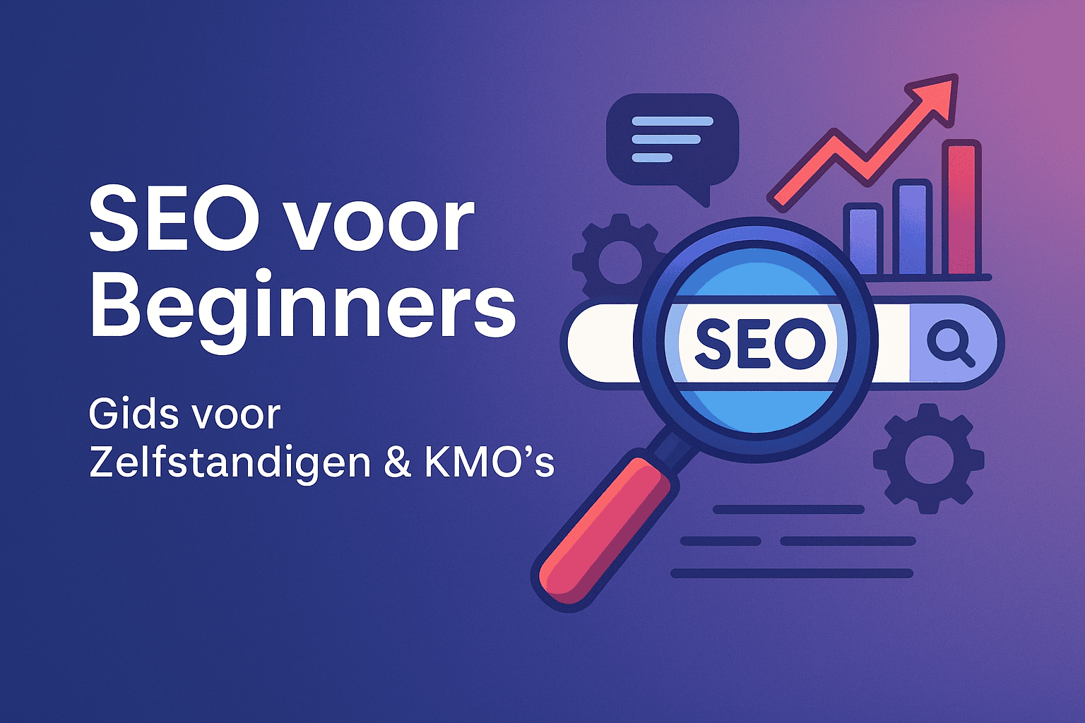 Illustratie over SEO voor beginners met visuele uitleg over zoekmachineoptimalisatie