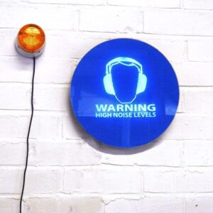 SafeEar Noise-activated Warning Sign