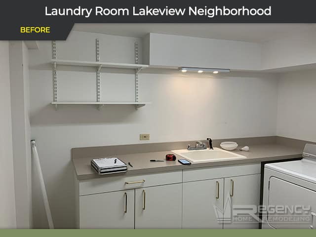 Laundry Room Lakeview Neighborhood - Regency Home Remodeling