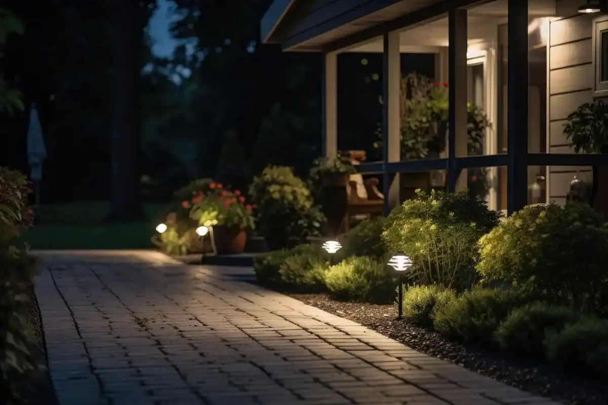 residential renal home at night