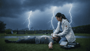 Read more about the article Electrical Injury First Aid During Storm Season