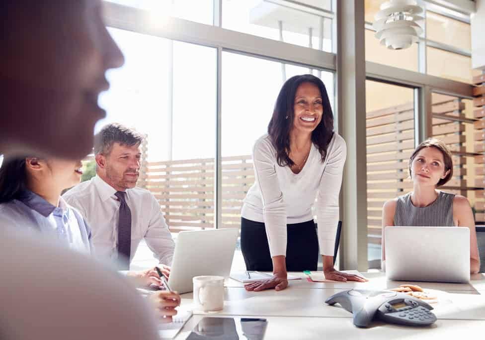 Associates in a meeting