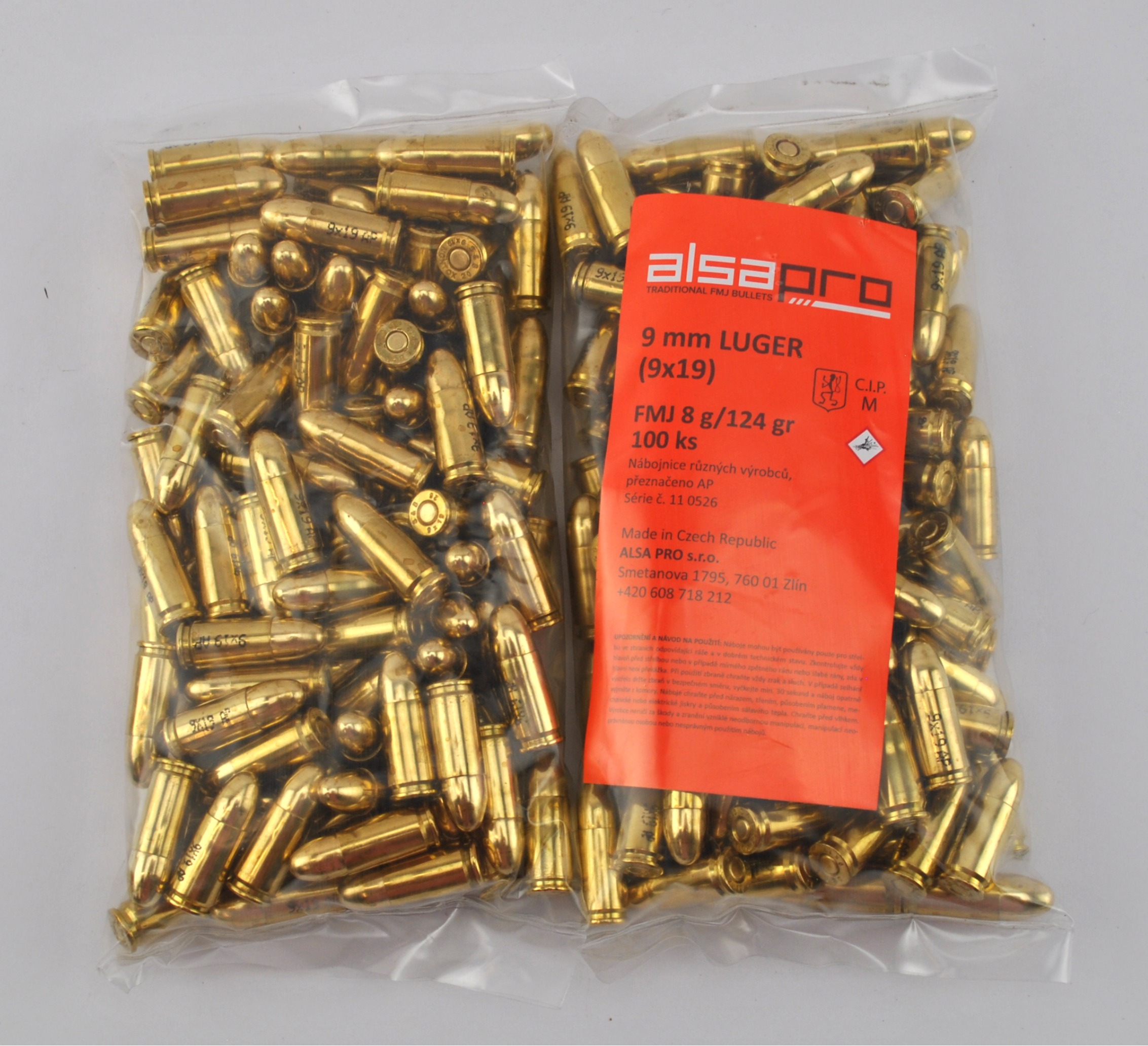 Alsa Pro Cartr. 9mm Luger (9x19) 124gr FMJ